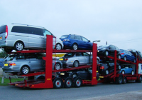 car carrier trailer in 3 layer